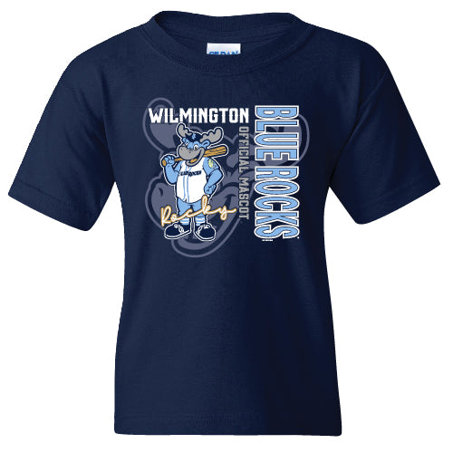 Youth Navy Rocky Official Mascot Tee – Wilmington Blue Rocks
