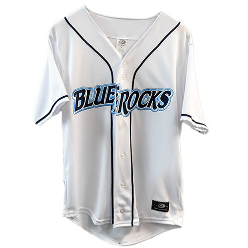 Wilmington Blue Rocks Adult Home White Replica Jersey